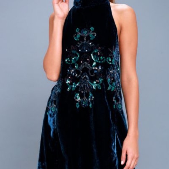 Free people velvet sequin swing dress - Picture 7 of 8